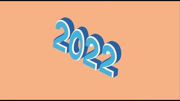 Animated video of 2022 in soft and dynamic style