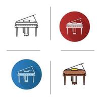 icono de vector de piano