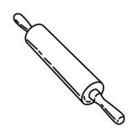 Rolling Pin Icon. Doodle Hand Drawn or Outline Icon Style