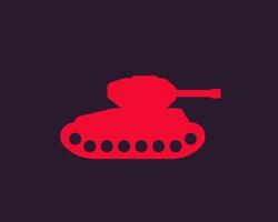 icono de tanque militar vector