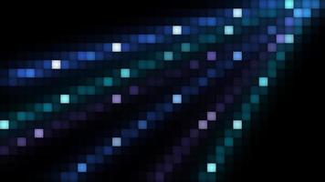 abstrakter quadratischer hellvioletter und dunkelblauer Ton auf dunklem Bildschirmhintergrund video