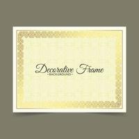 Elegant decorative frame design background vector