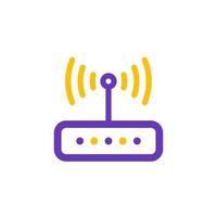 Router icon, line style vector