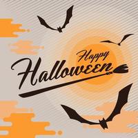 Happy Halloween calligraphy banners party invitation vector