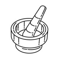 Cooking Pestle Icon. Doodle Hand Drawn or Outline Icon Style vector