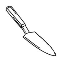 Cake Slicer Icon. Doodle Hand Drawn or Outline Icon Style vector