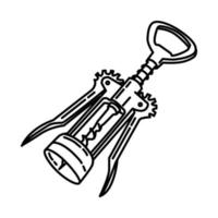 Corkscrew Icon. Doodle Hand Drawn or Outline Icon Style vector