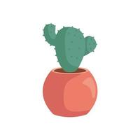 potted with cactus vector