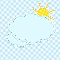 Frame with clouds and sun vector