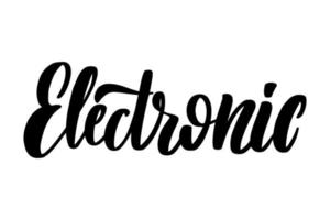 Electronic lettering. Handwritten stock lettering typography Vector