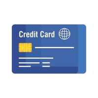 tarjeta de crédito azul vector