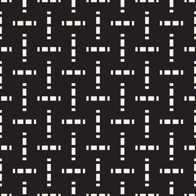 It is a dark geometric texture with perpendicular dotted lines