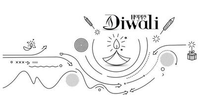 cartel de banner de venta de feliz diwali, ilustración vectorial. vector