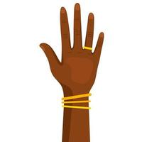 afro hand up vector