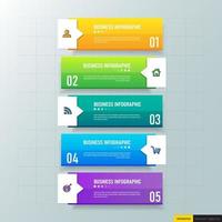 Gradient infographic steps design vector