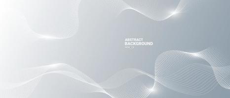 White Abstract background with flowing lines vector