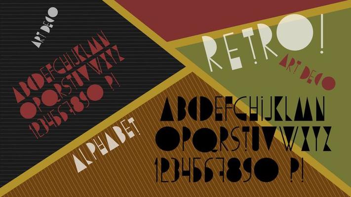 Alphabet letters,numbers and punctuation marks, retro style