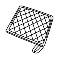 Pot Holder Icon. Doodle Hand Drawn or Outline Icon Style vector