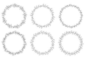 Hand Drawn Borders Elements Set Collection, floral Swirl ornament Vector