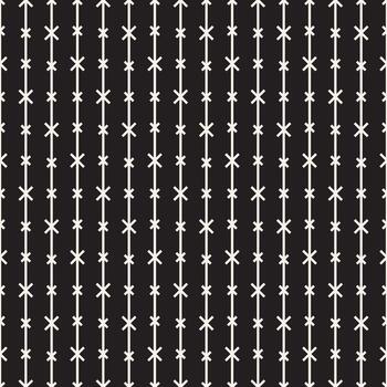 Es una textura minimalista oscura con rayas verticales en forma de alambre de púas. vector