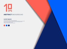 Template geometric colorful overlap layer on blue background with space for text. vector