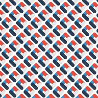 Abstract geometric rounded pattern overlapping color on white background. vector
