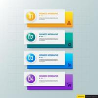 Process infographic template vector