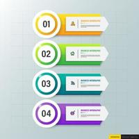 Process infographic template vector