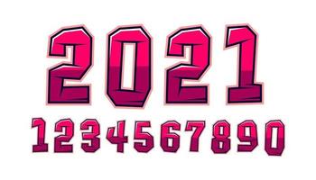 numbers that are manipulated in shapes and colors and different variations as materials to beautify your future design vector