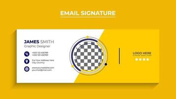 Professional modern Email signature or email footer Template design Pro Download vector