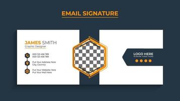 Professional modern Email signature or email footer Template design Free Download vector