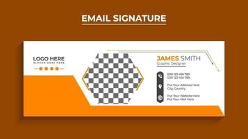 Professional modern Email signature or email footer Template design Pro Download vector