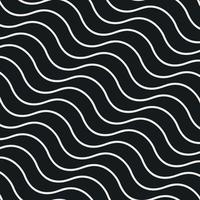 abstract black and white seamless wave pattern vector