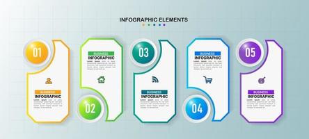 Minimal business infographics template vector