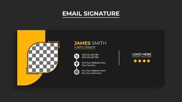 Professional modern Email signature or email footer Template design Pro Download vector