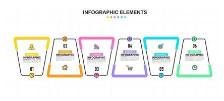Minimal business infographics template vector