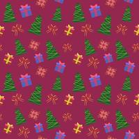 Vector seamless colorful Christmas pattern