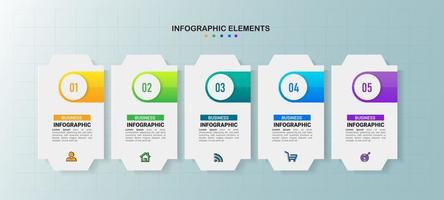 Process infographic template vector