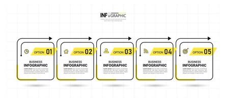 infografía de negocios abstracto colorido vector