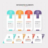 Collection of Infographics element design template vector