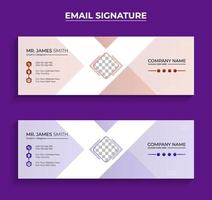 Professional modern Email signature or email footer Template design Free Download vector