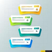 Process infographic template vector
