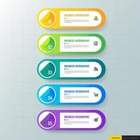 Gradient infographic steps design vector