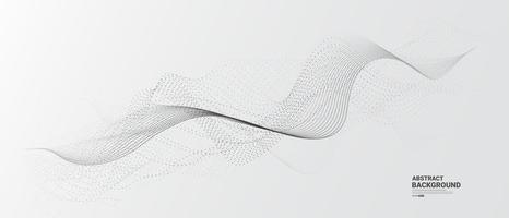 White abstract background with flowing particles vector