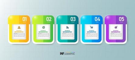 Colorful abstract business infographic vector