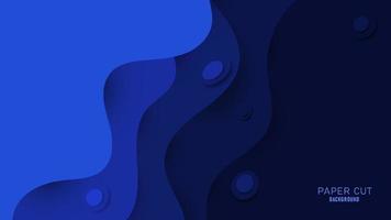 Abstract wavy papercut background. vector