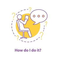 Solution searching concept icon. Problem solving idea thin line illustration. Strategy developing. Vector isolated outline drawing