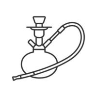 Hookah linear icon. Thin line illustration. Nargile. Contour symbol. Vector isolated outline drawing