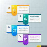 Process infographic template vector
