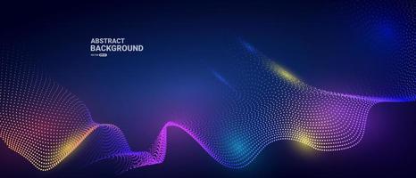 Abstract background with dynamic waves vector